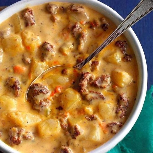 CREAM POTATO HAMBURGER SOUP - FOLNEM